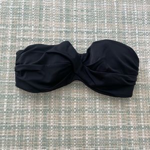 Victoria’s Secret Black Bikini Bop, Strapless bathing suit, 34C (fits like a Sm)